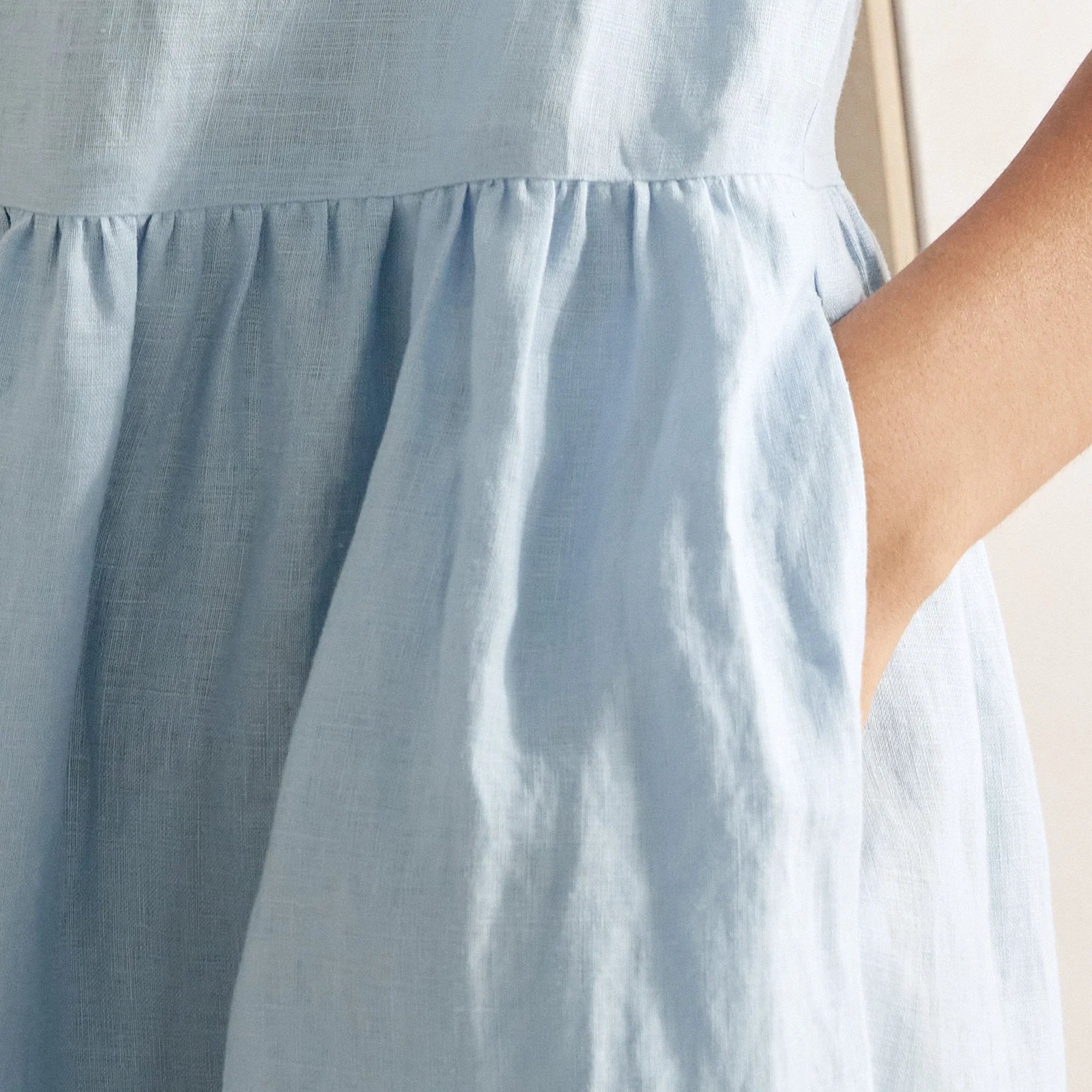 Linen A-Line Midi — Valencia