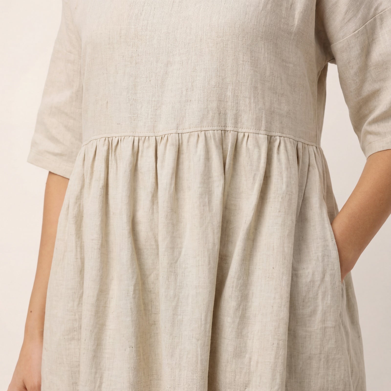 Linen A-Line Midi — Valencia