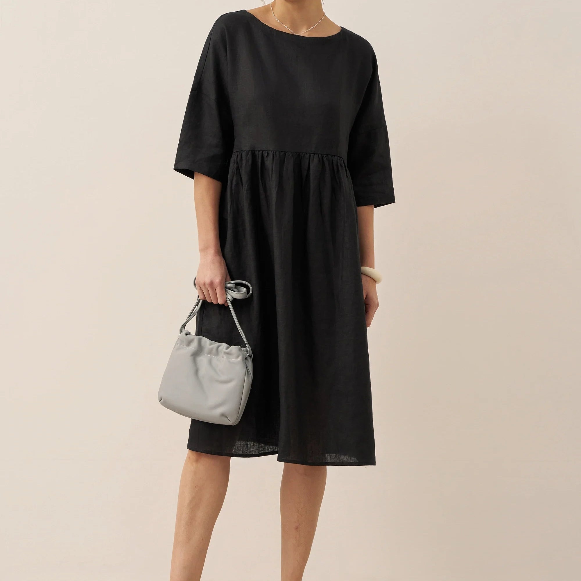 Linen A-Line Midi — Valencia