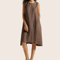 Linen Sleeveless Dress — Sienna