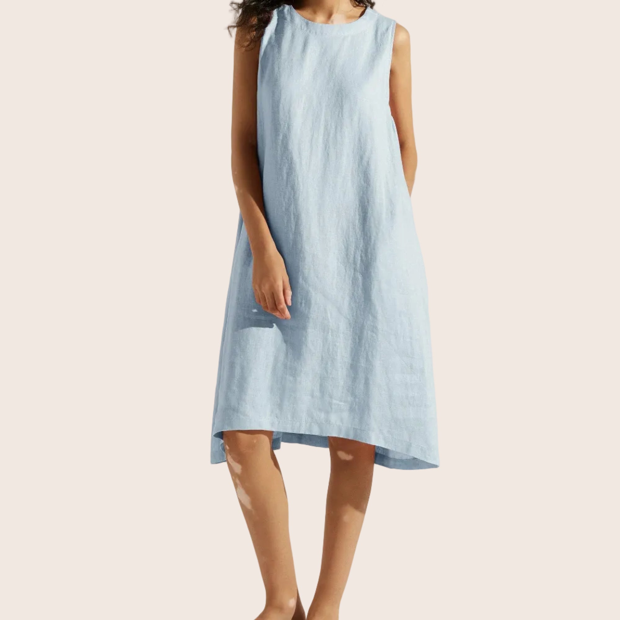 Linen Sleeveless Dress — Sienna