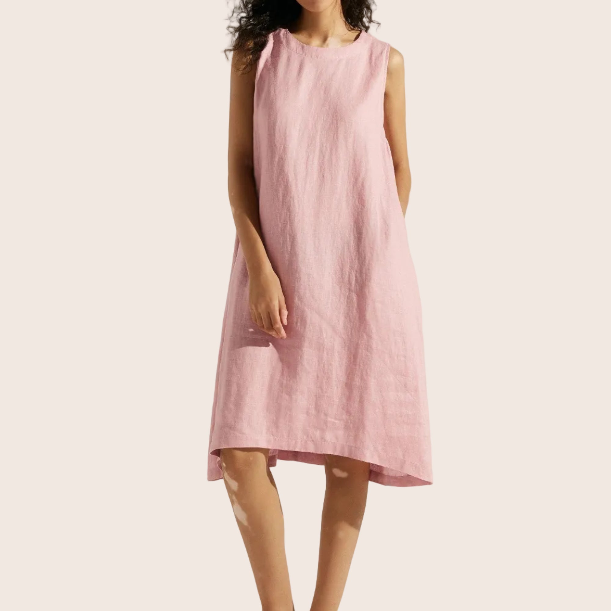 Linen Sleeveless Dress — Sienna