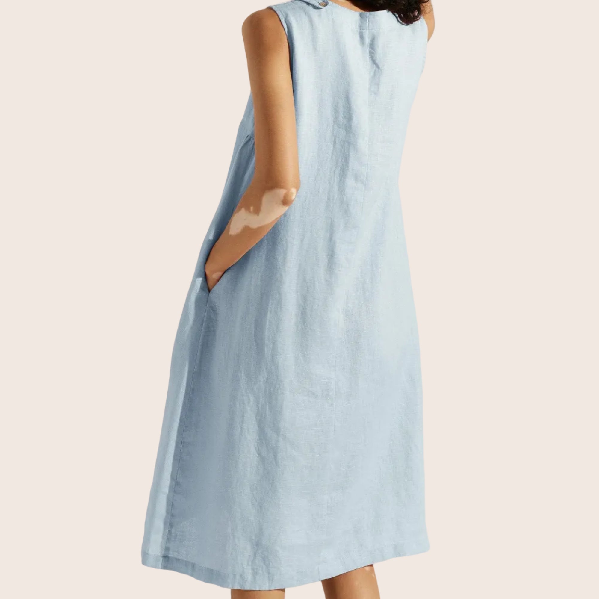 Linen Sleeveless Dress — Sienna