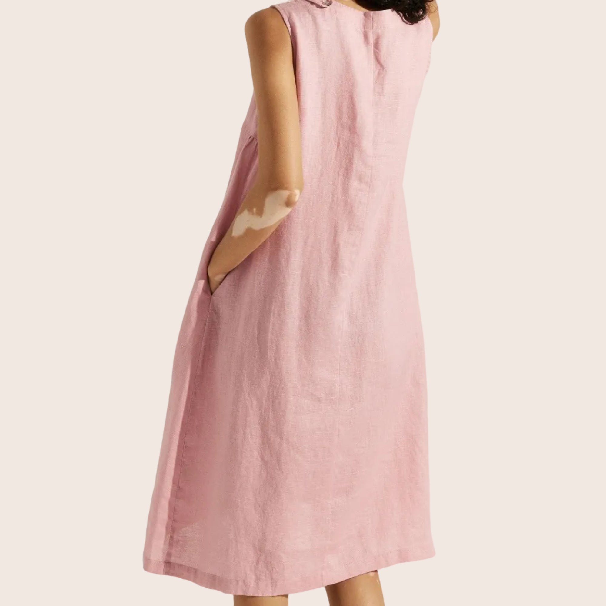 Linen Sleeveless Dress — Sienna