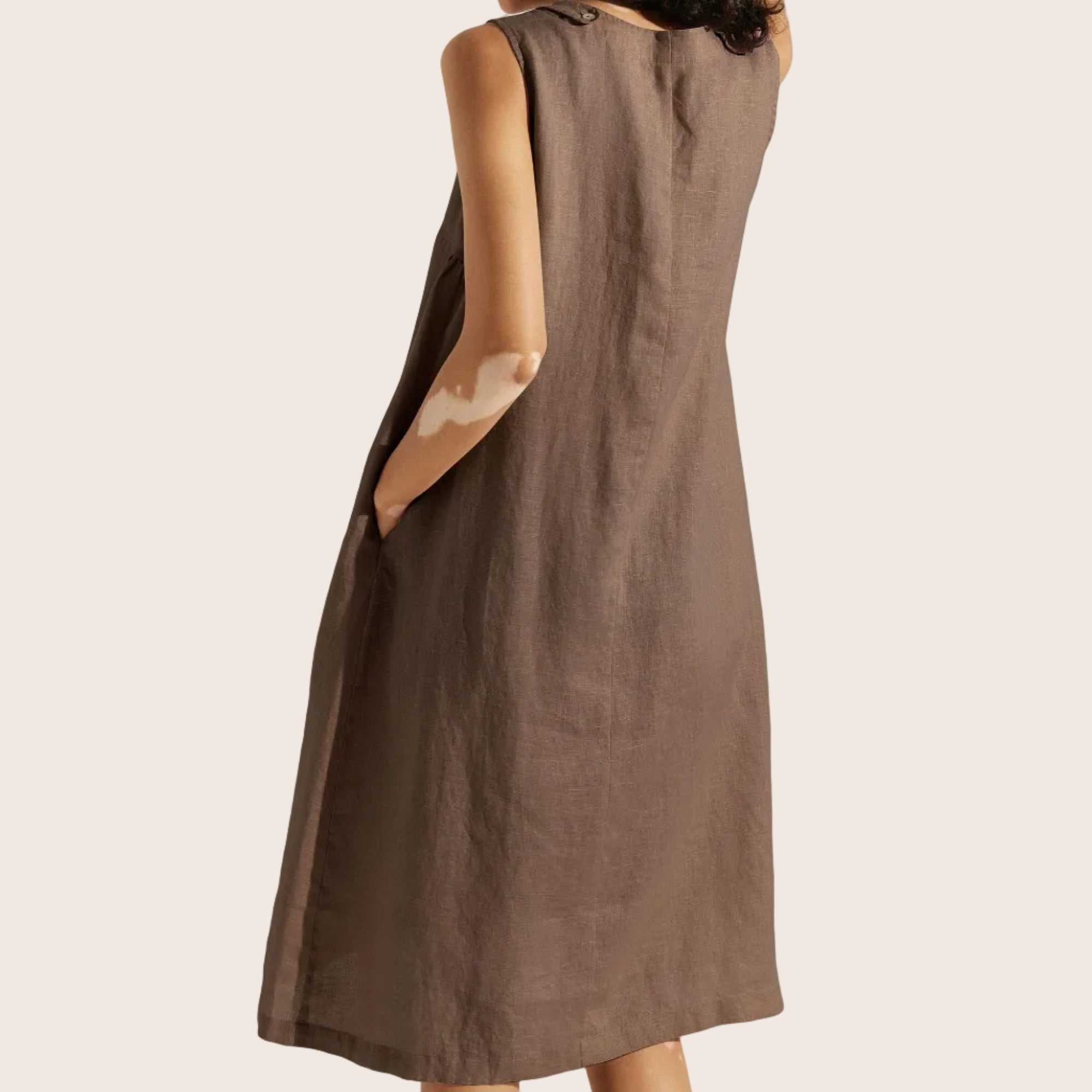 Linen Sleeveless Dress — Sienna