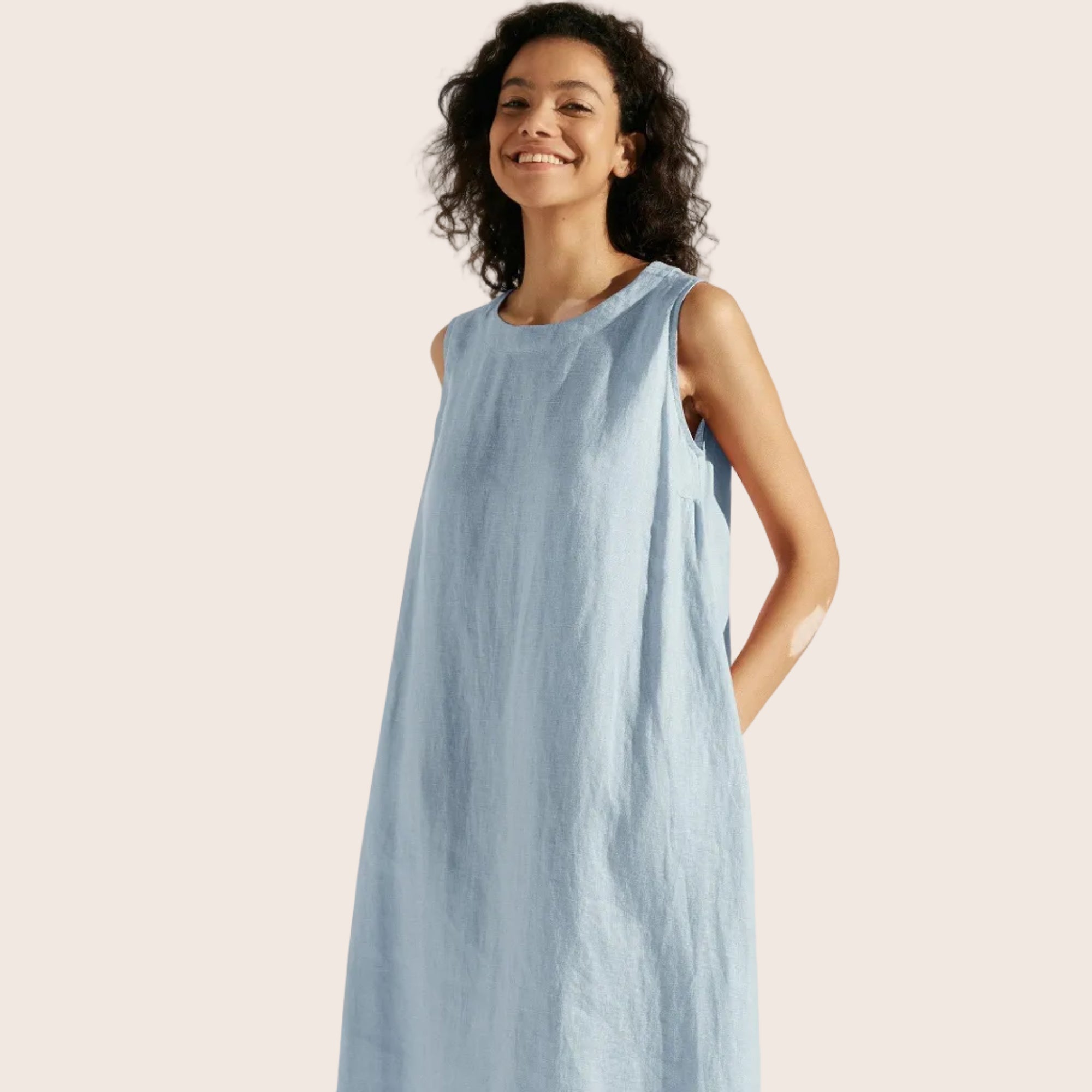 Linen Sleeveless Dress — Sienna