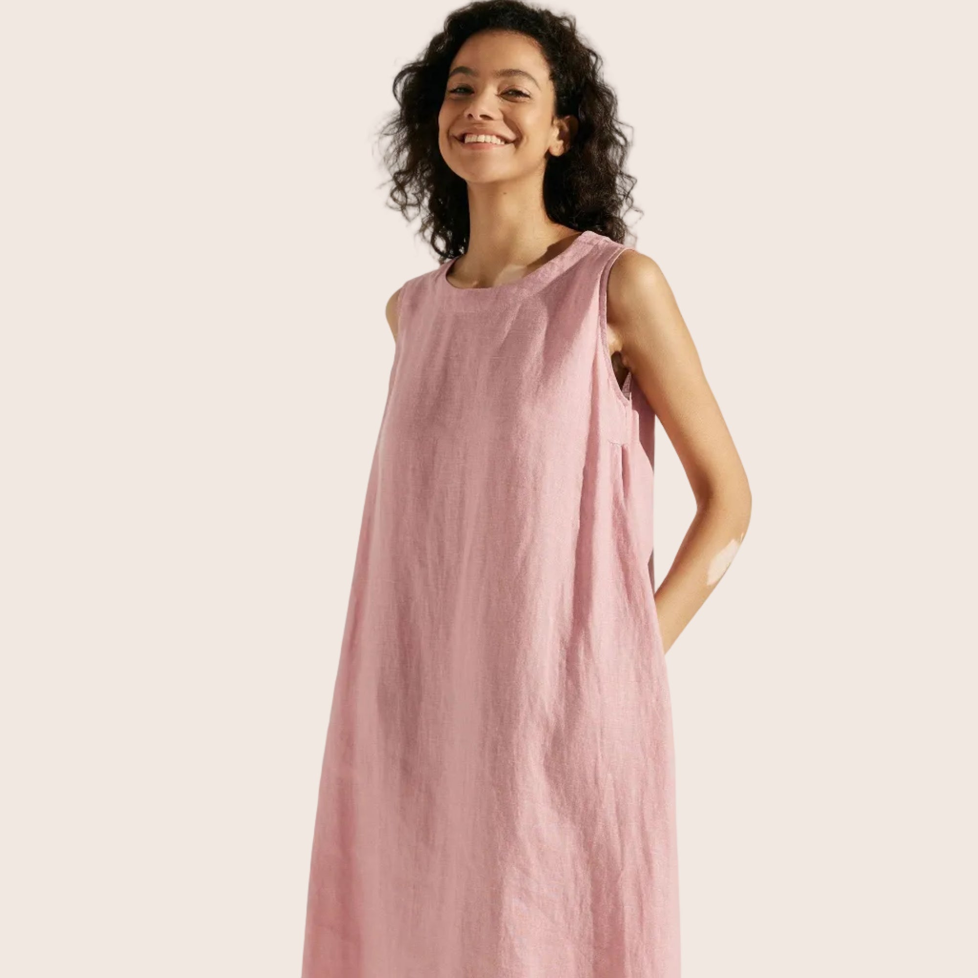 Linen Sleeveless Dress — Sienna