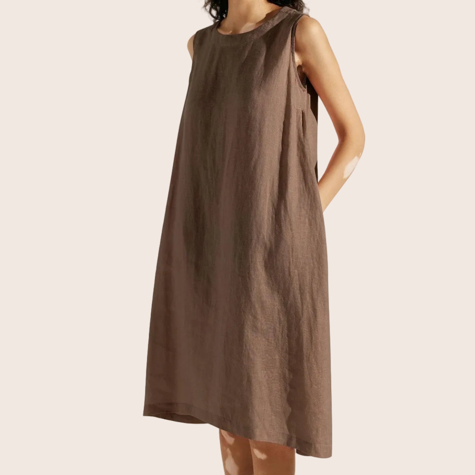 Linen Sleeveless Dress — Sienna