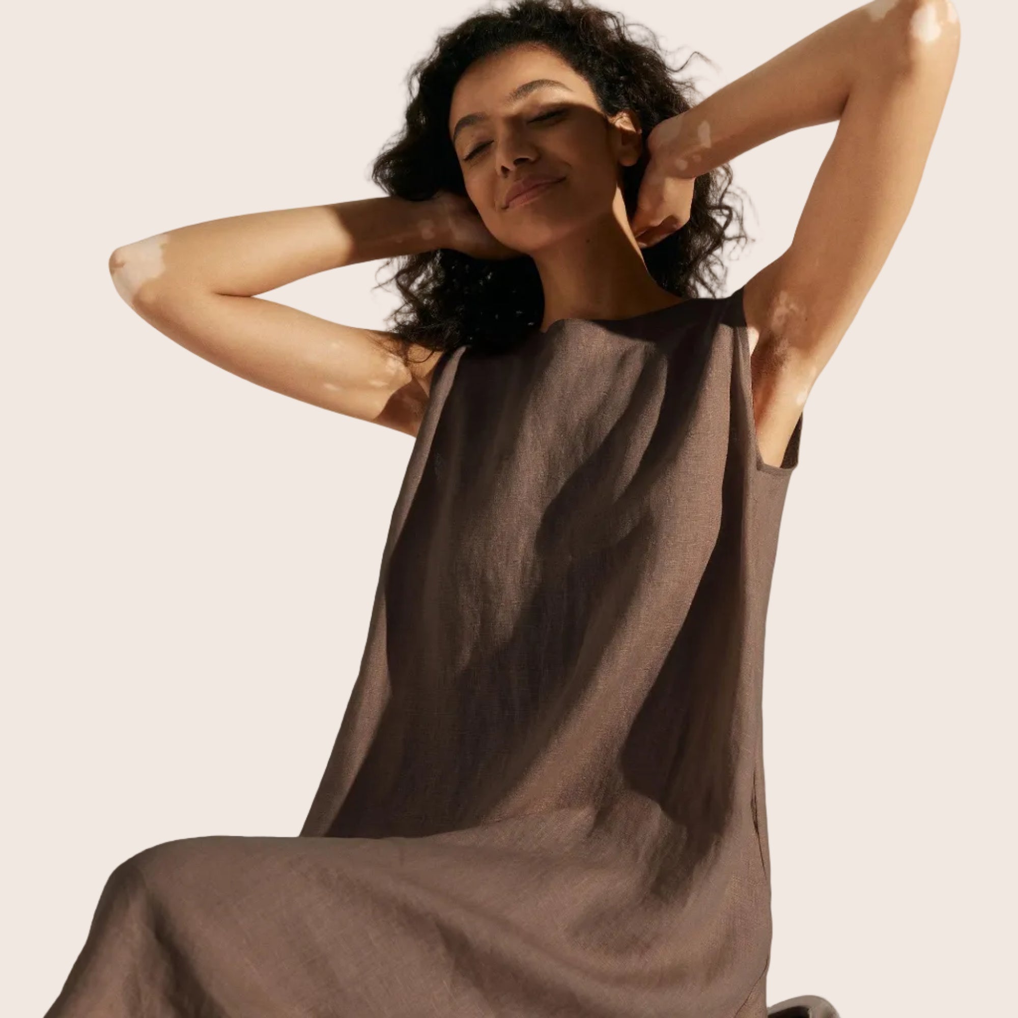 Linen Sleeveless Dress — Sienna