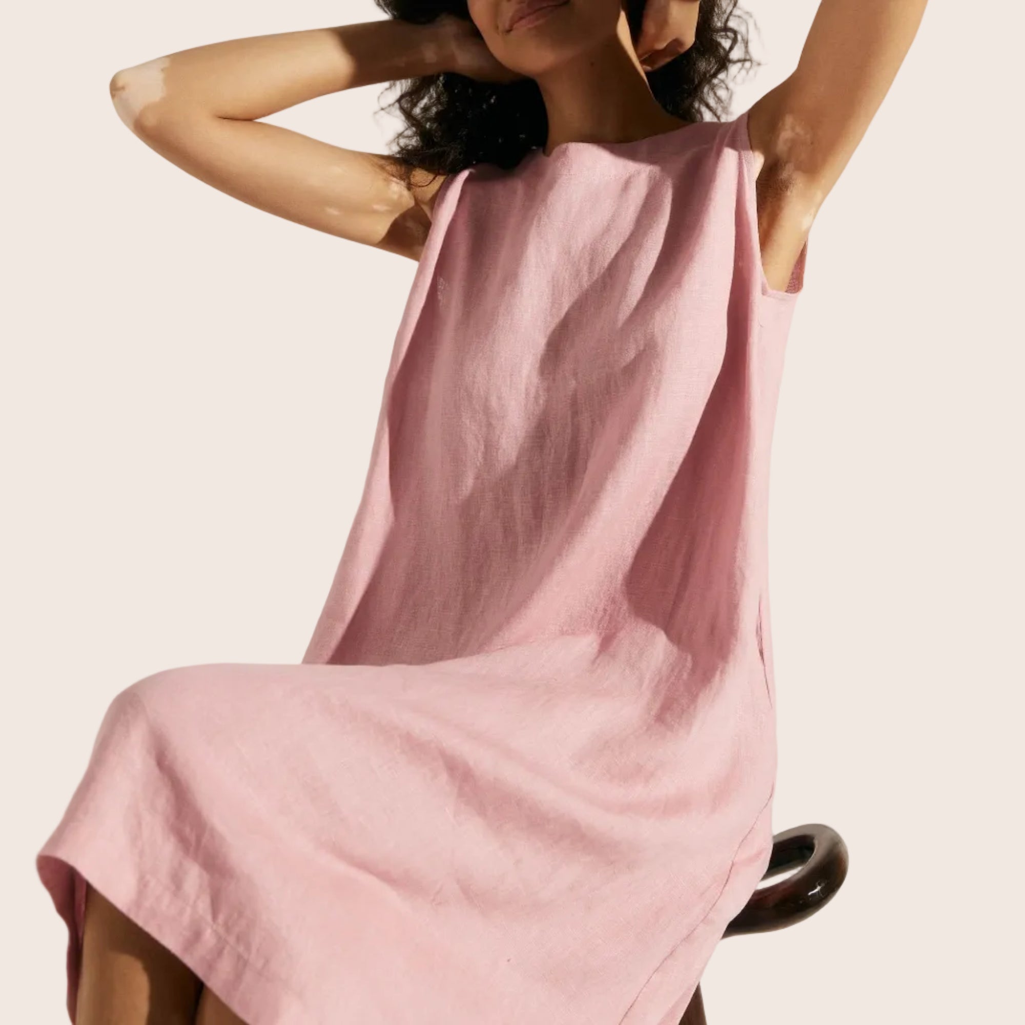 Linen Sleeveless Dress — Sienna