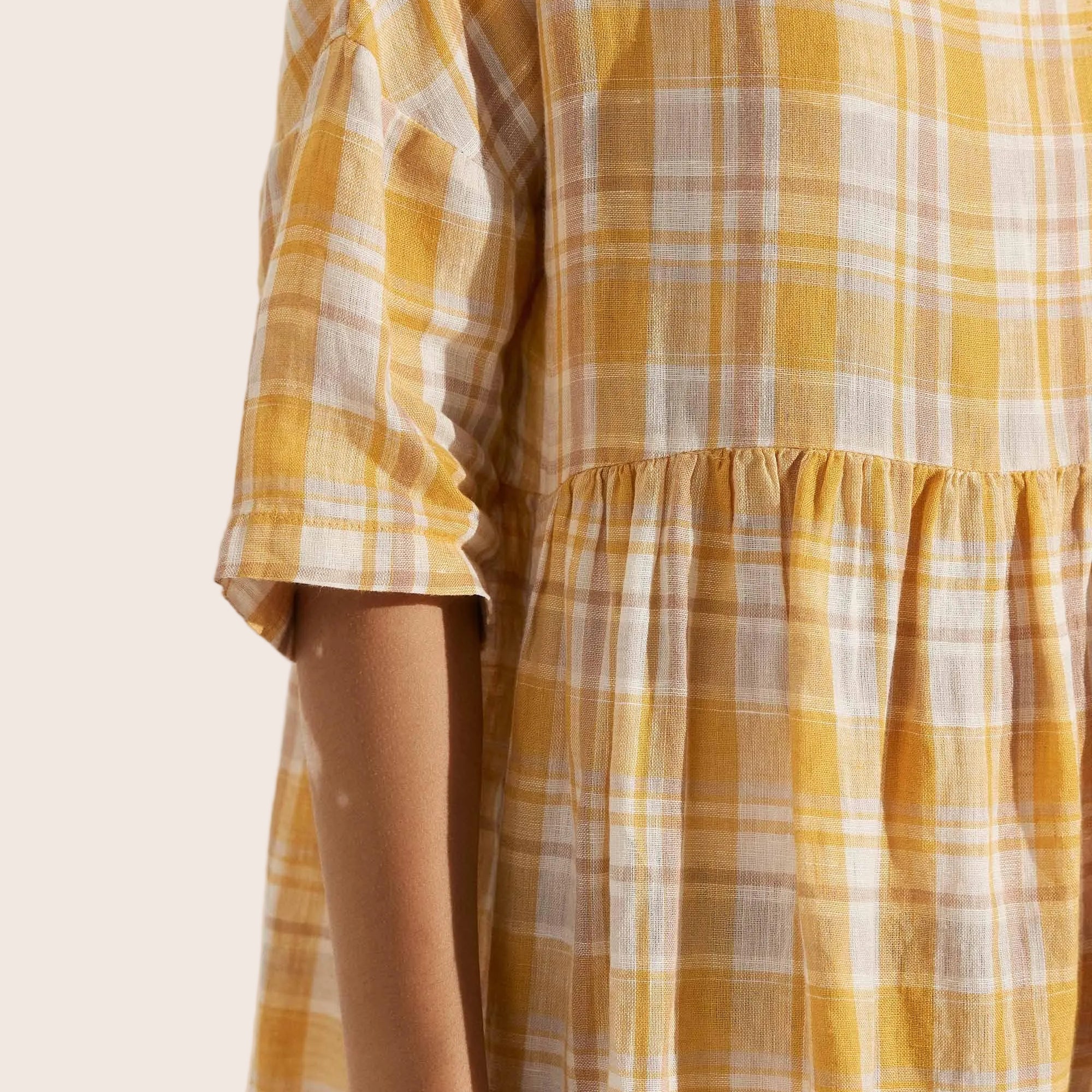 Linen A-Line Midi — Valencia