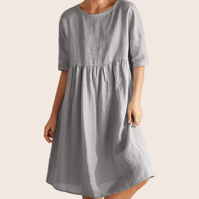 Linen A-Line Midi — Valencia