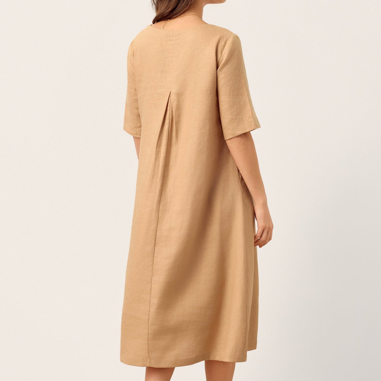 Linen Bow Dress — Esmeralda