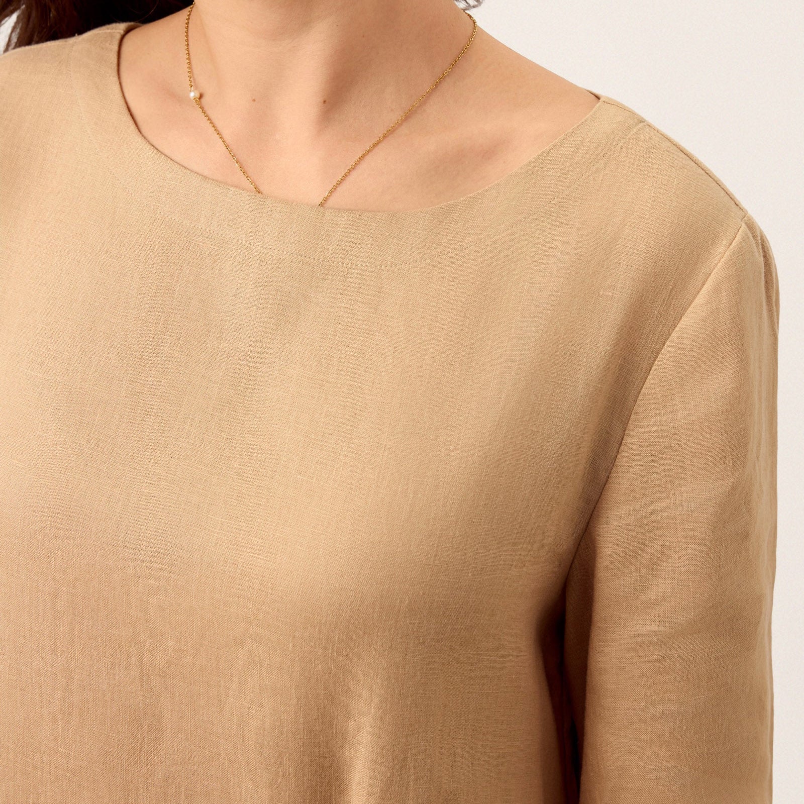 Linen Bow Dress — Esmeralda