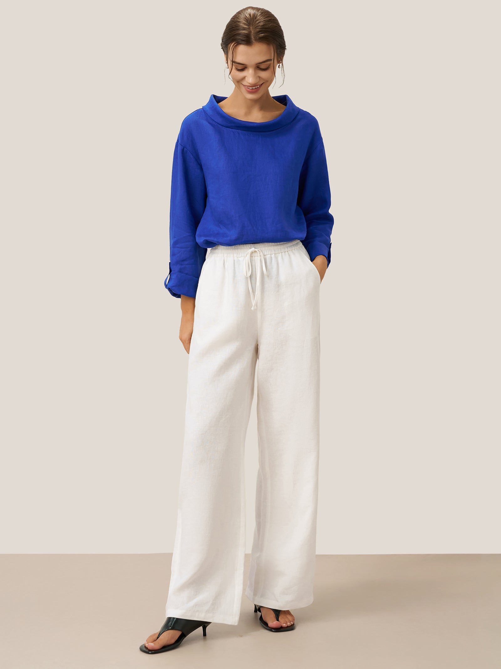 Fashionista Heaven Linen Classic Pants — Zara