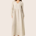 Linen Hooded Caftan Dress — Linette
