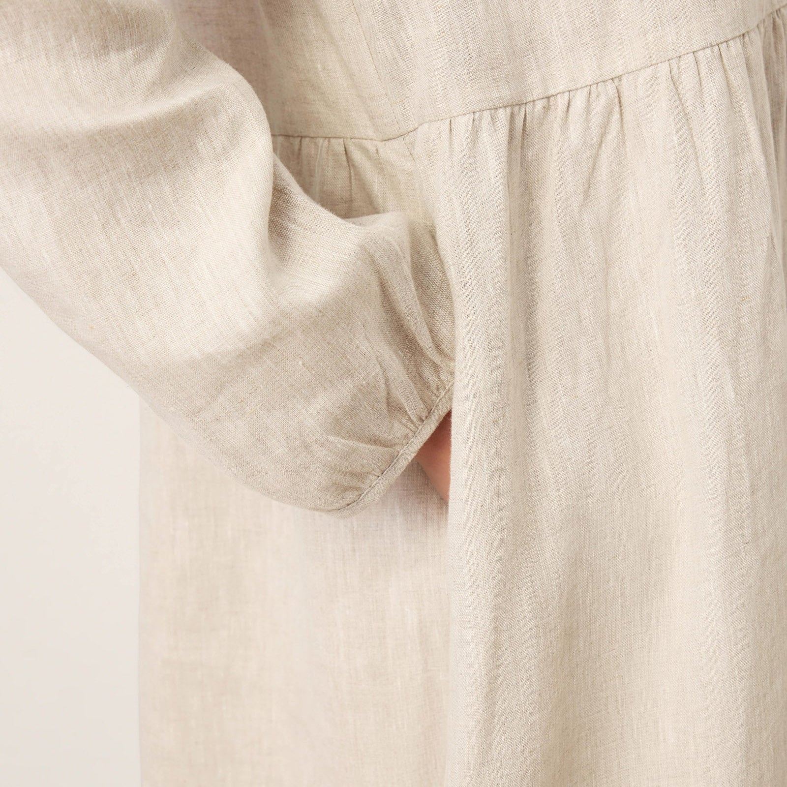 Linen Hooded Caftan Dress — Linette