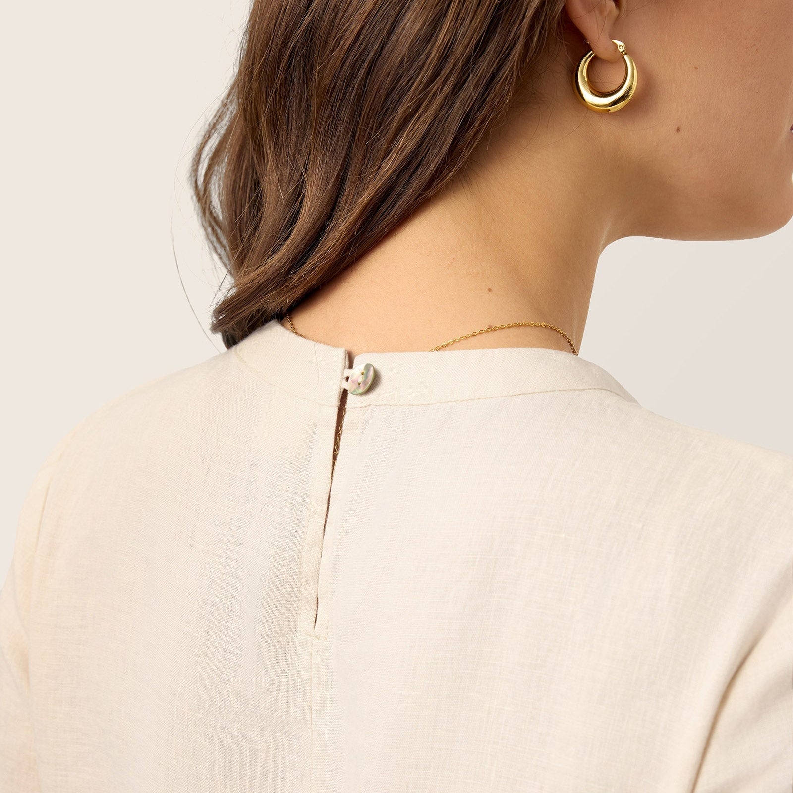 Linen Arch-Seam Fluid Midi — Eudora