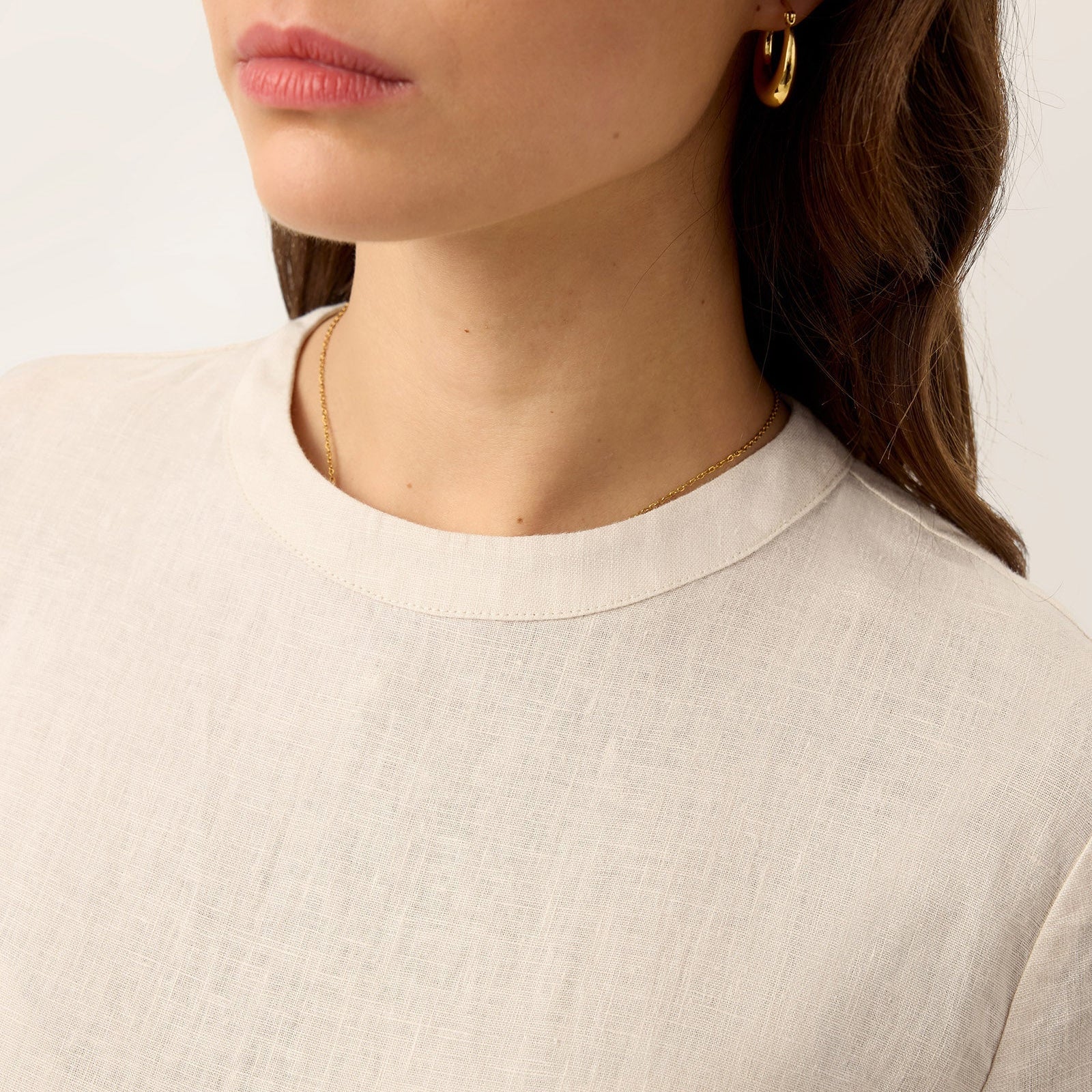 Linen Arch-Seam Fluid Midi — Eudora