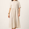 Linen Arch-Seam Fluid Midi — Eudora