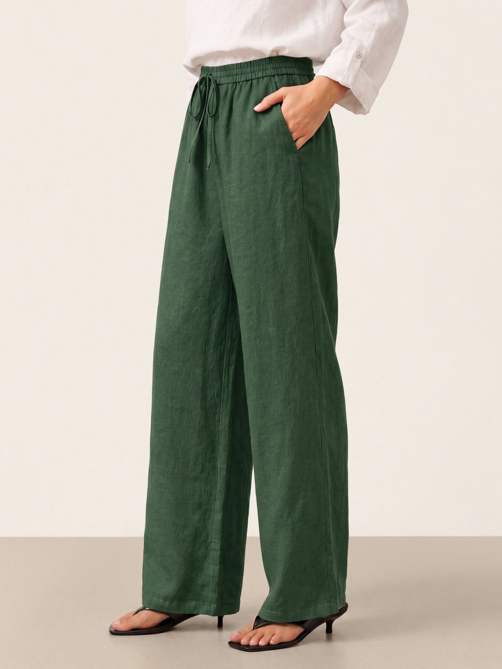 Fashionista Heaven Linen Classic Pants — Zara
