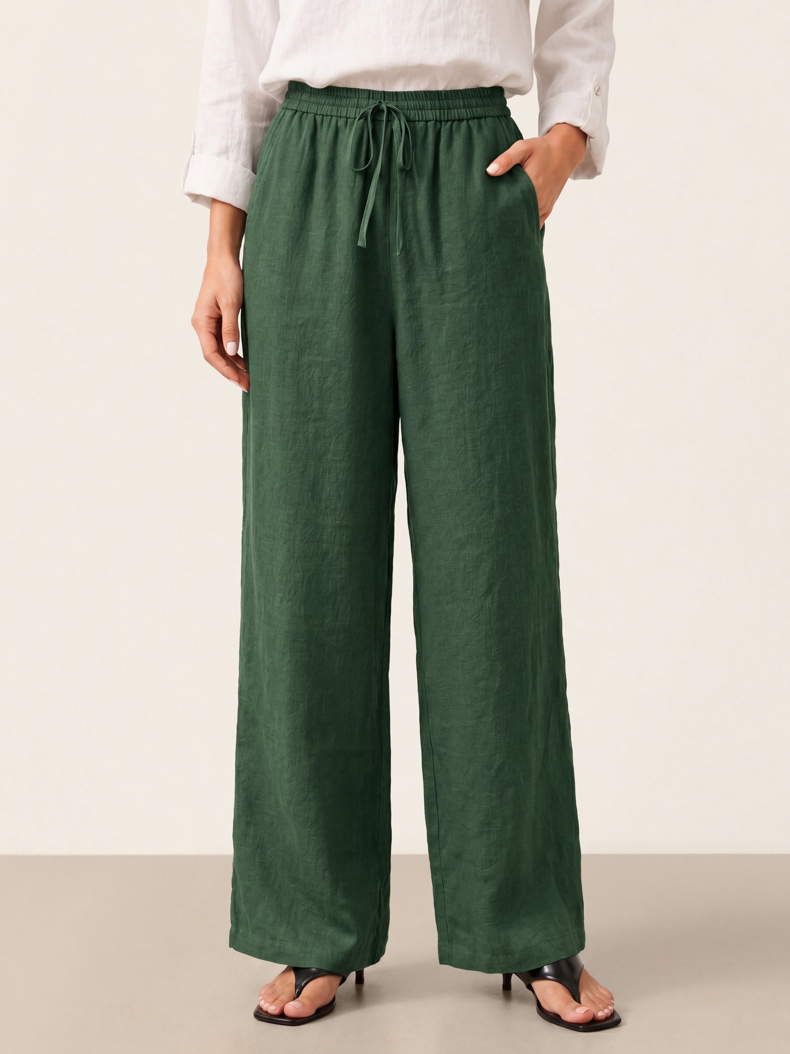 Fashionista Heaven Linen Classic Pants — Zara