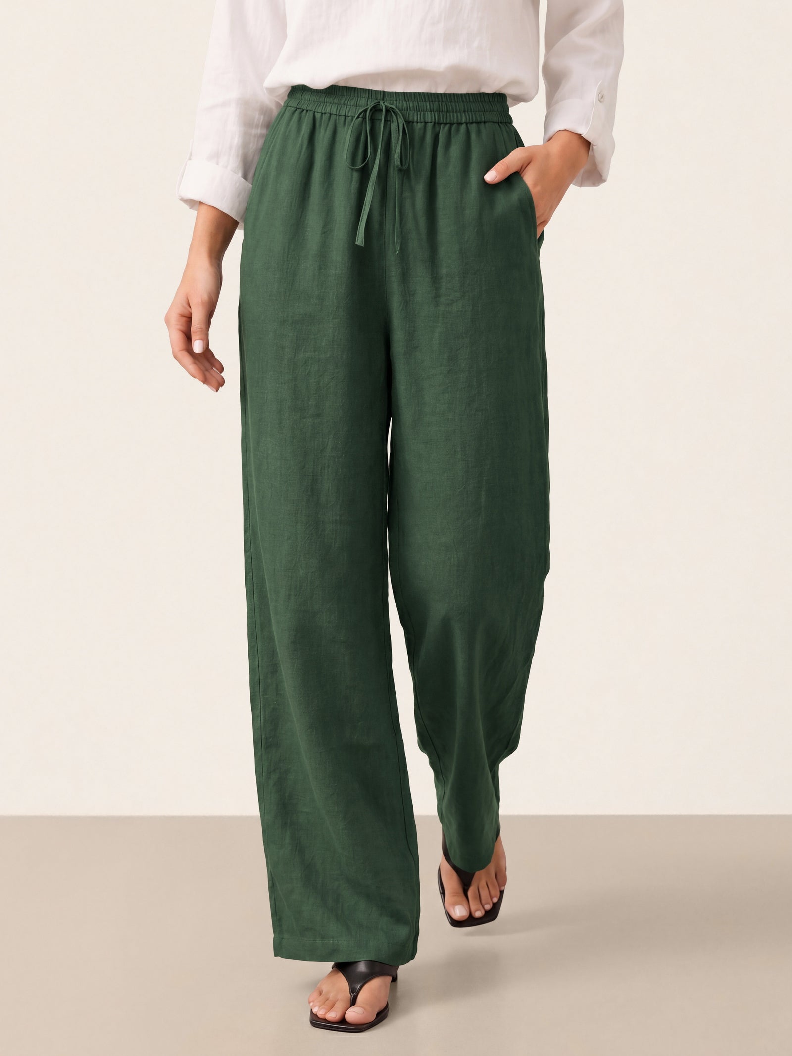 Fashionista Heaven Linen Classic Pants — Zara