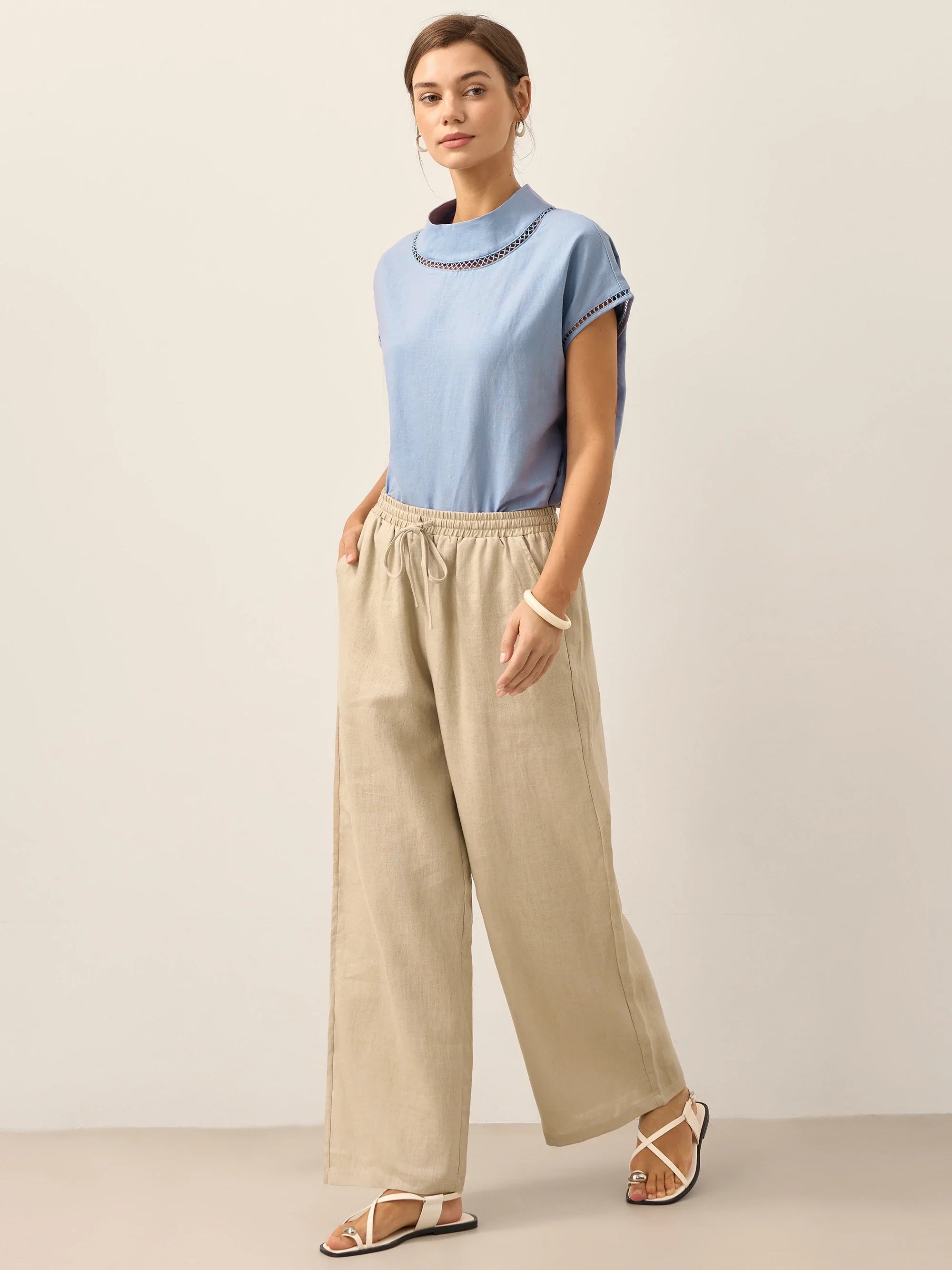 Fashionista Heaven Linen Classic Pants — Zara