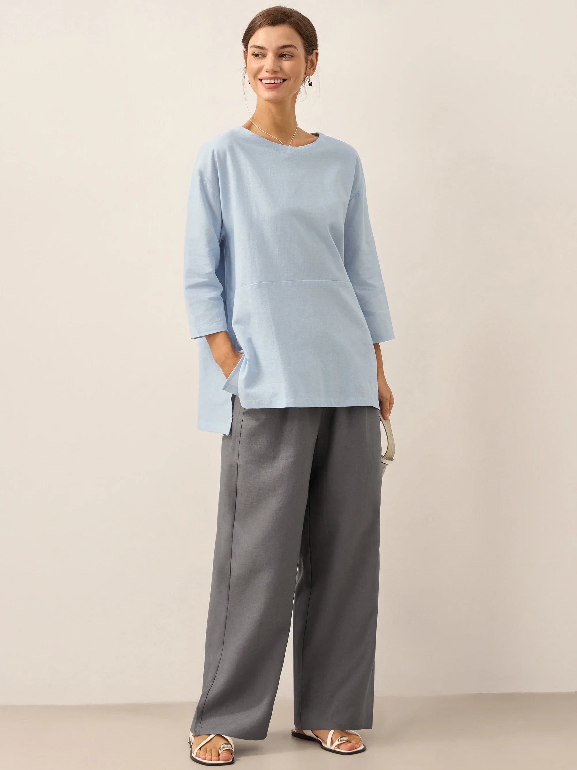 Fashionista Heaven Linen Classic Pants — Zara