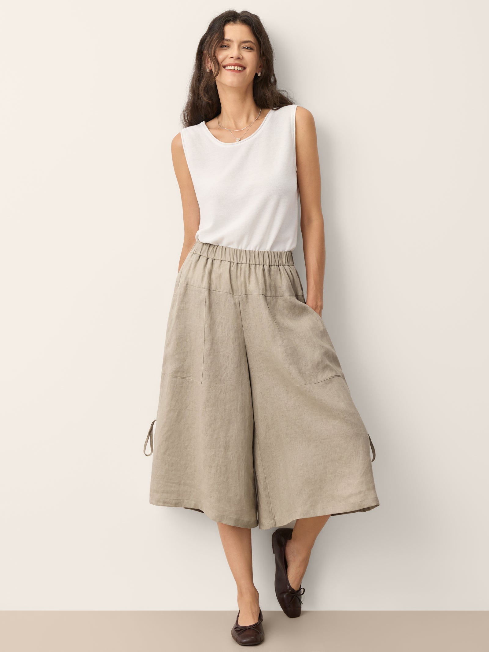 Linen Balloon Pants — Thalia
