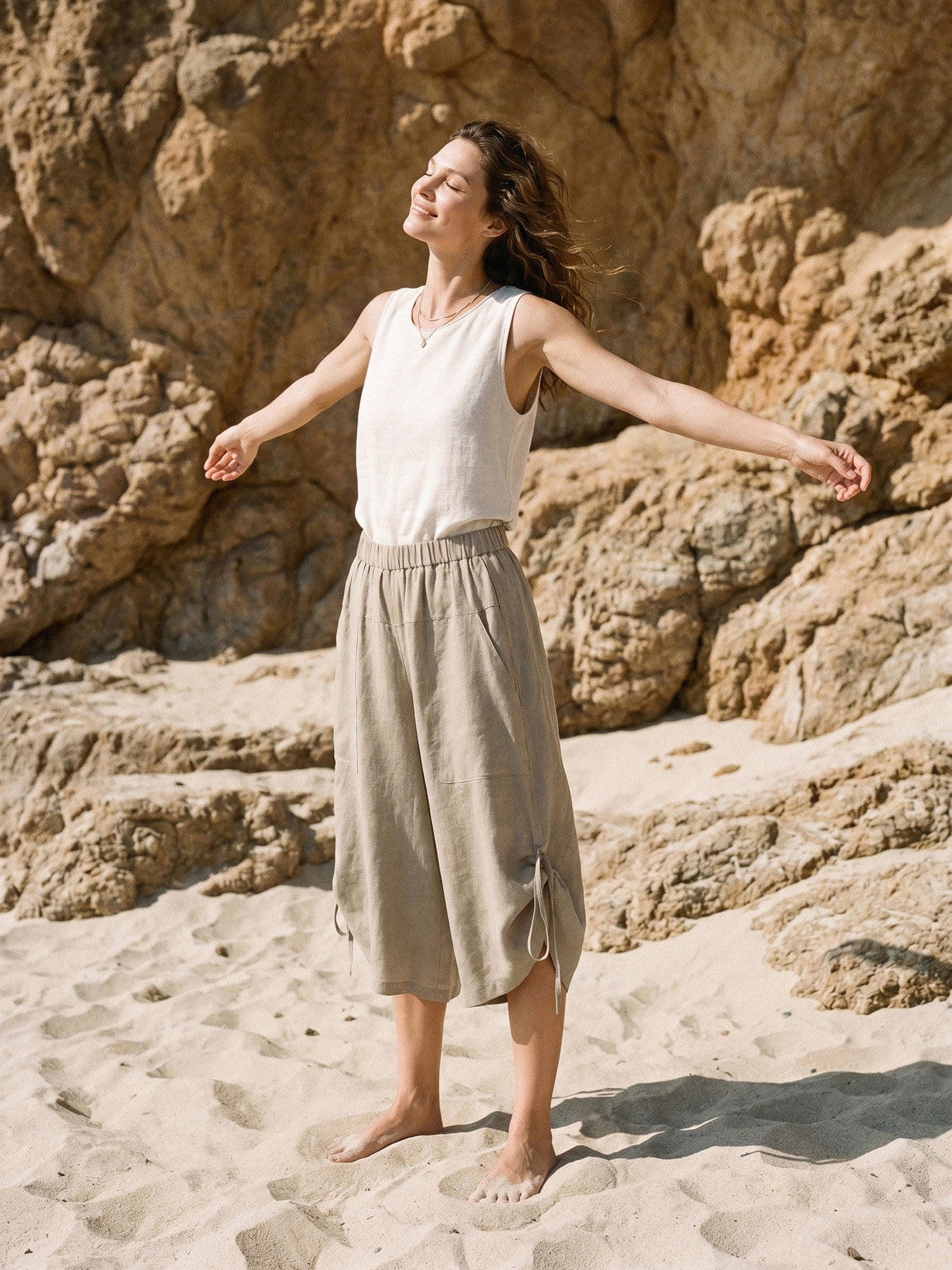 Linen Balloon Pants — Thalia
