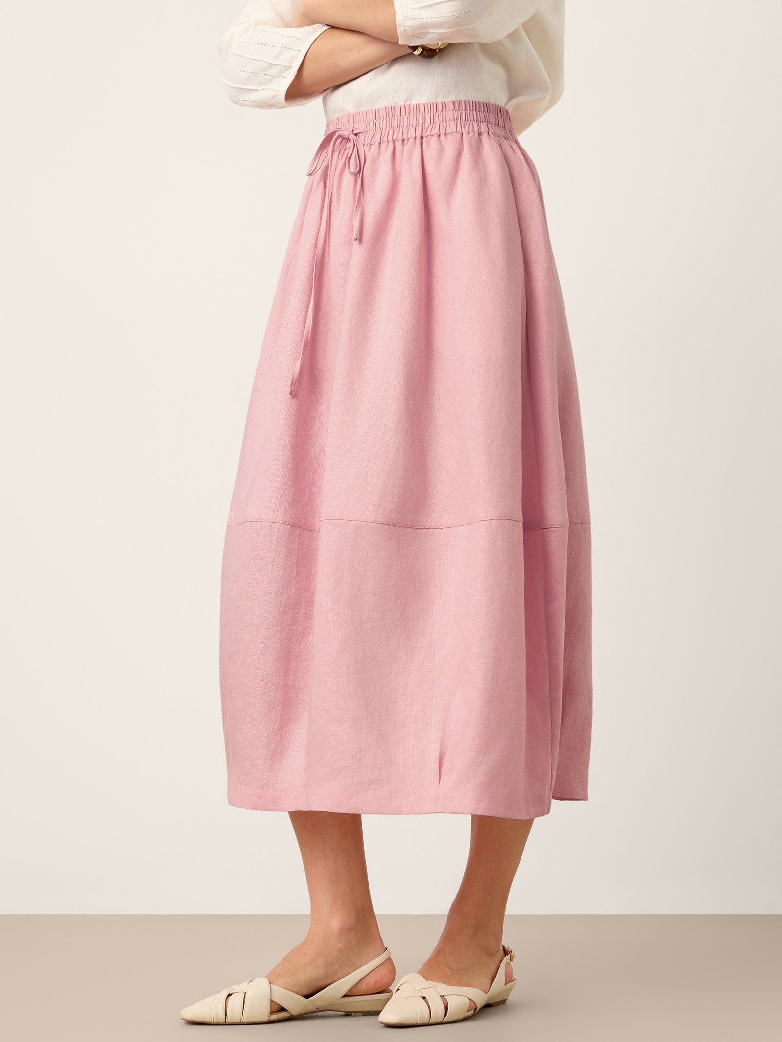 Fashionista Heaven Linen Lantern Maxi Skirt — Ursula