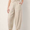 Linen Tapered Cropped Pants — Bibiana