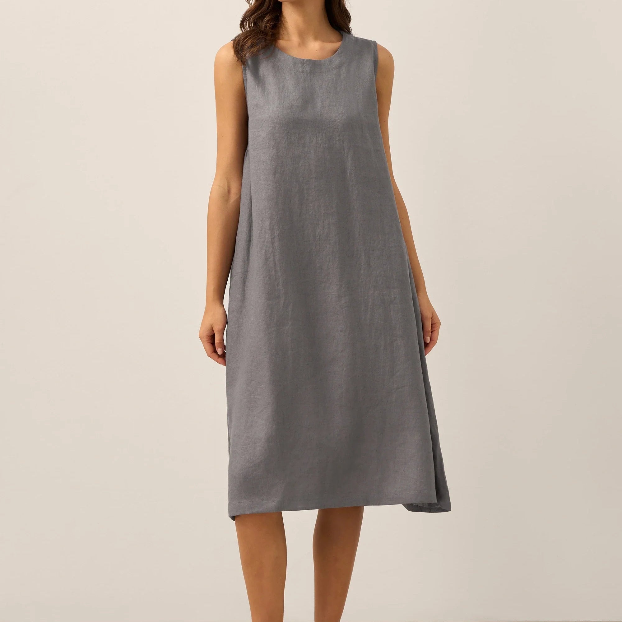 Linen Sleeveless Dress — Sienna