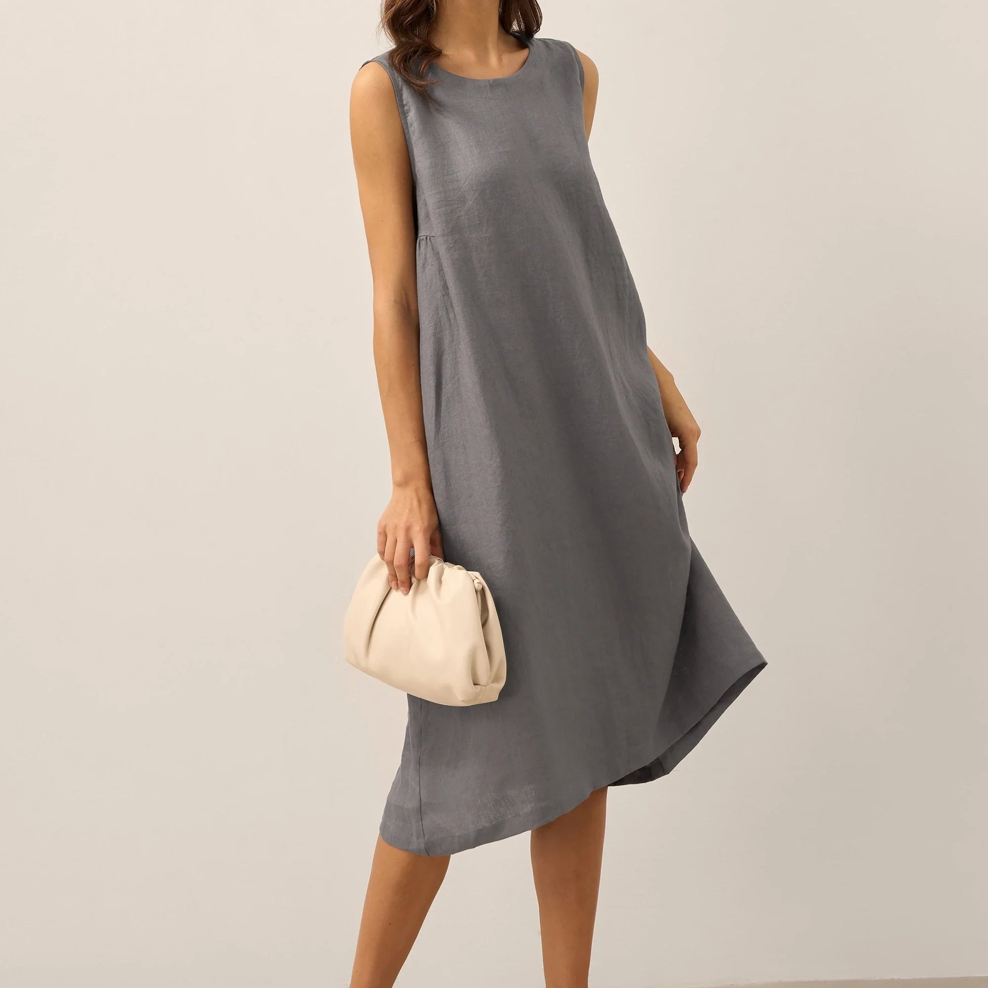 Linen Sleeveless Dress — Sienna