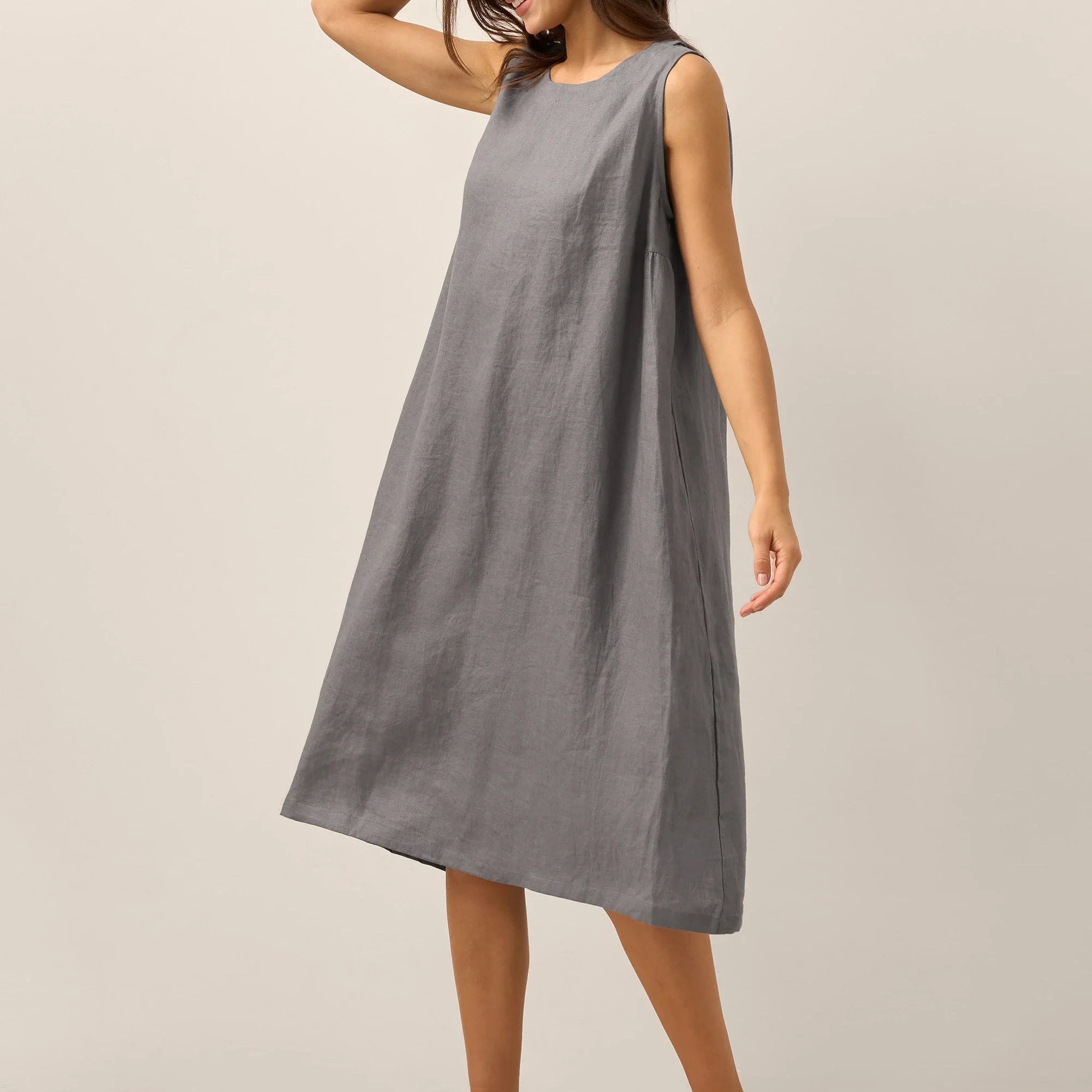 Linen Sleeveless Dress — Sienna