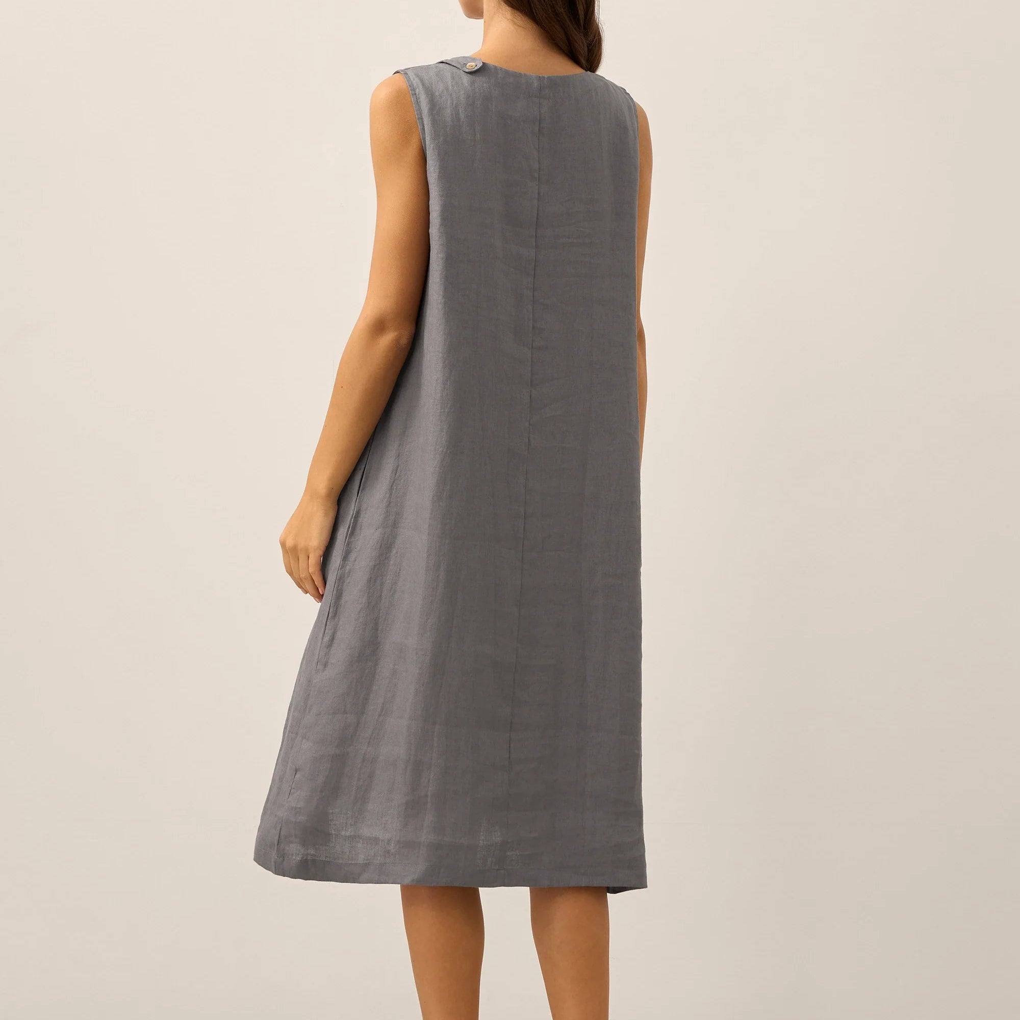 Linen Sleeveless Dress — Sienna