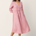 Linen Button Waist Dress — Luna
