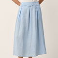 Fashionista Heaven Linen Scalloped A-Line Skirt — Ondine