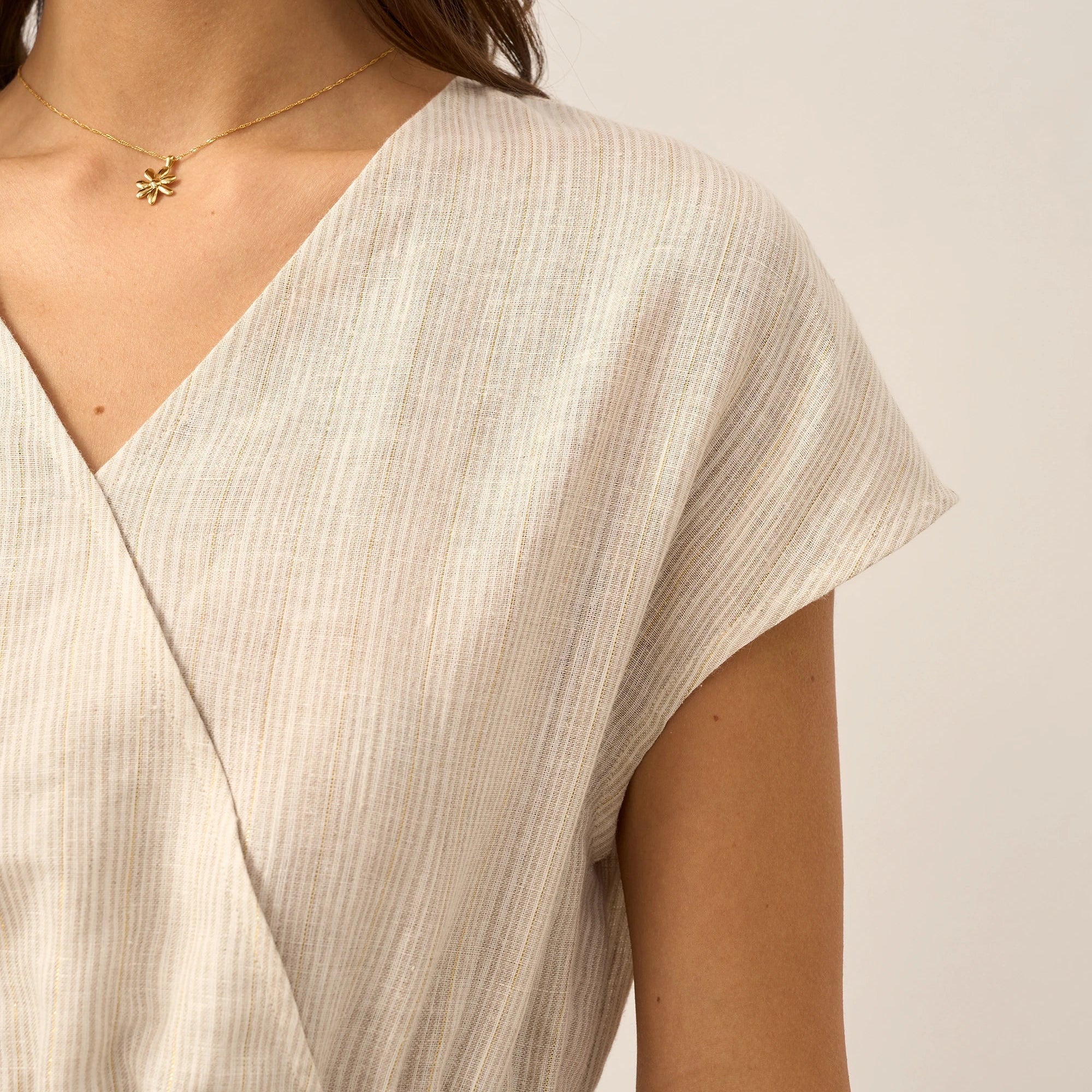 Linen Striped Dress — Aria