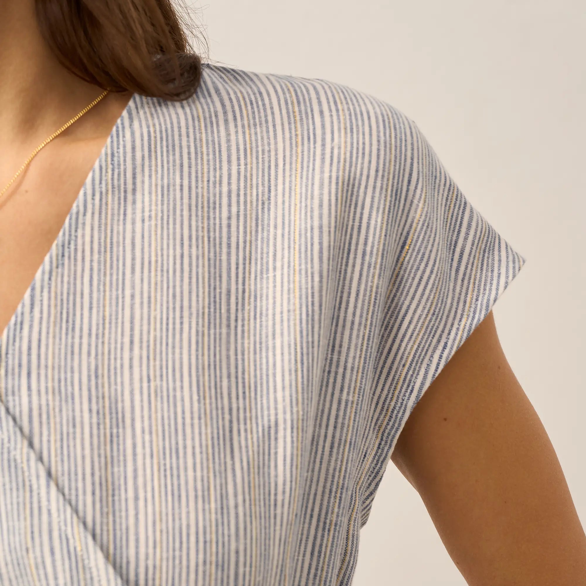 Linen Striped Dress — Aria