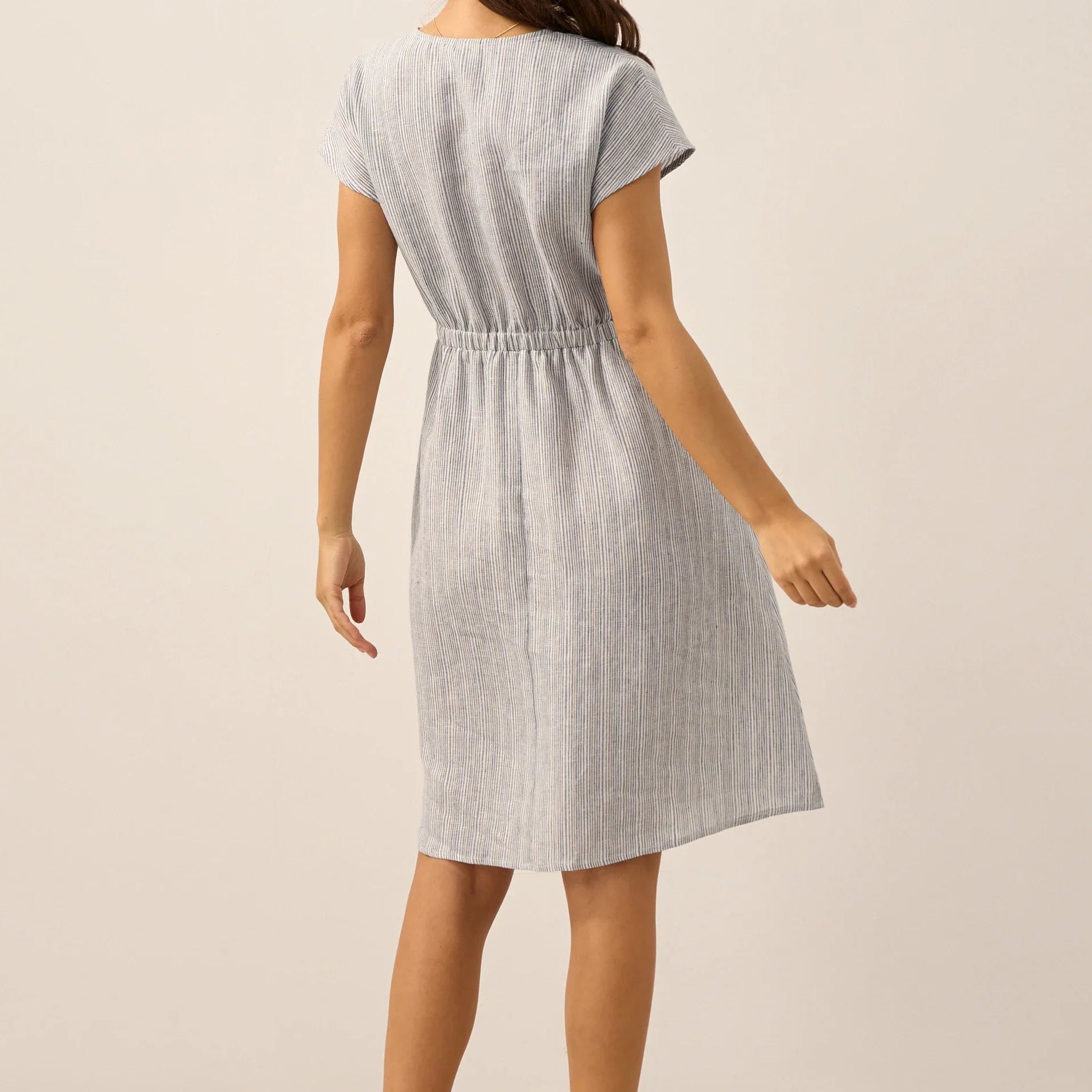 Linen Striped Dress — Aria
