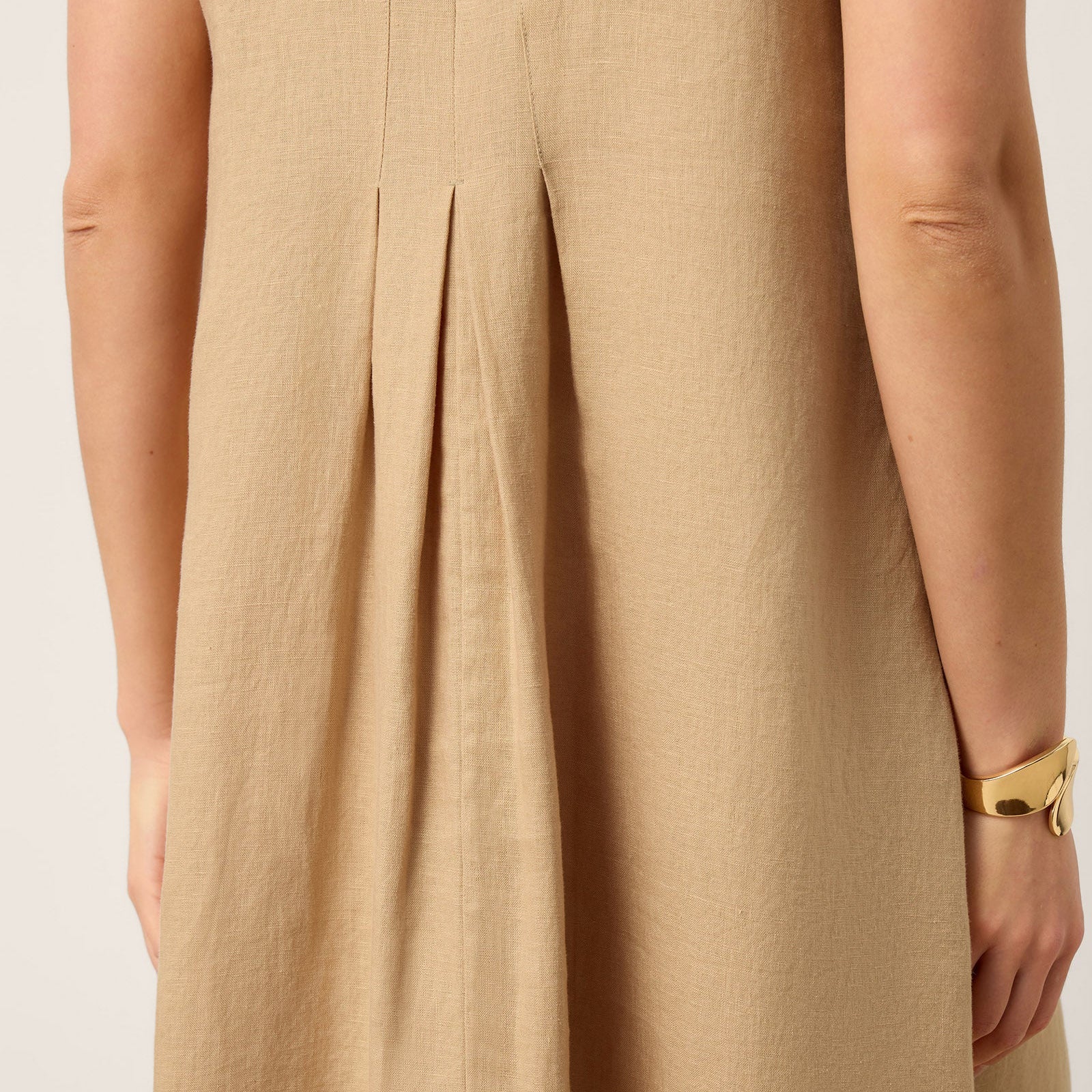 Linen Tie-Neck Dress — Millicent
