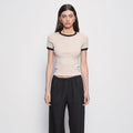 Fashionista Heaven Cotton Ringer Top — Elin