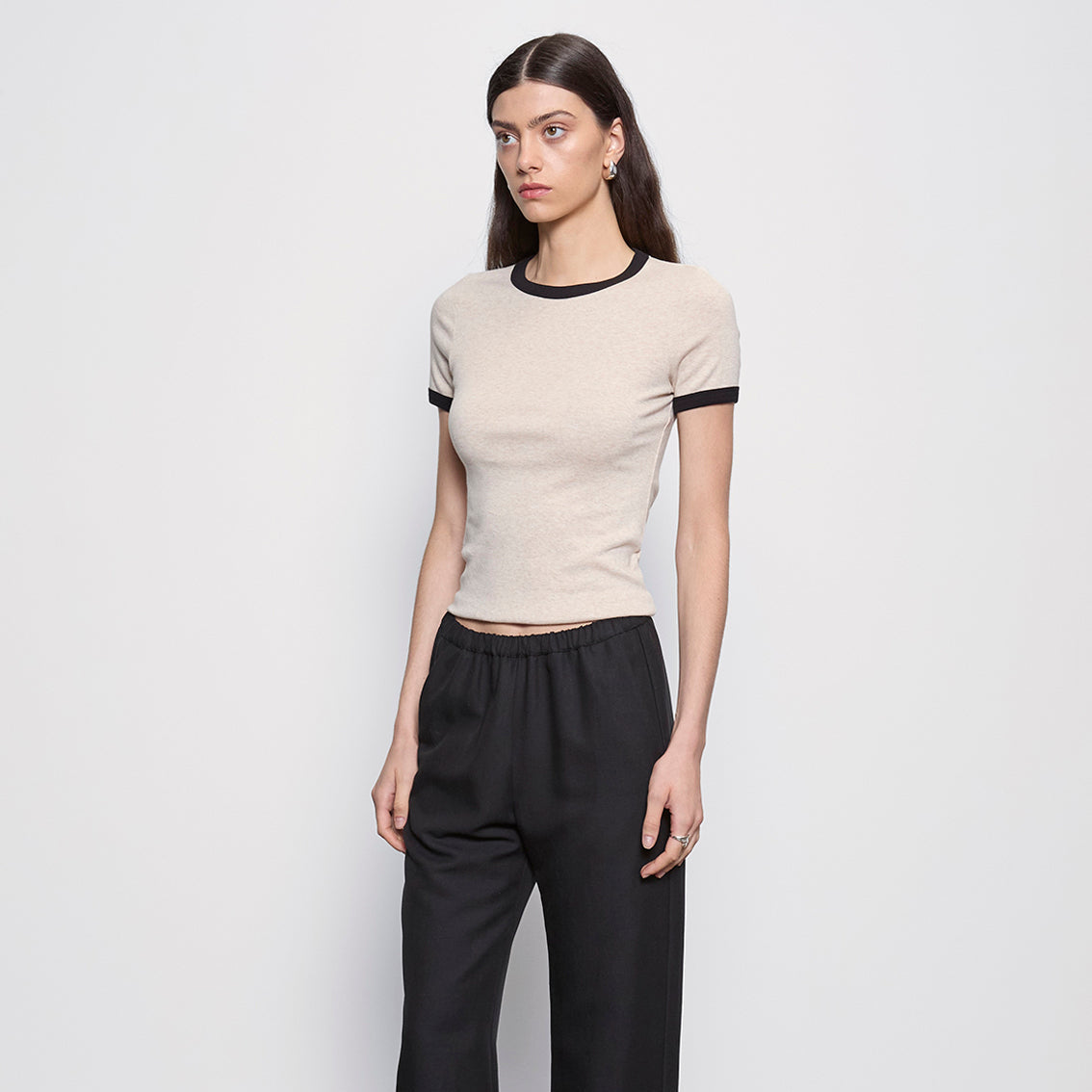Fashionista Heaven Cotton Ringer Top — Elin
