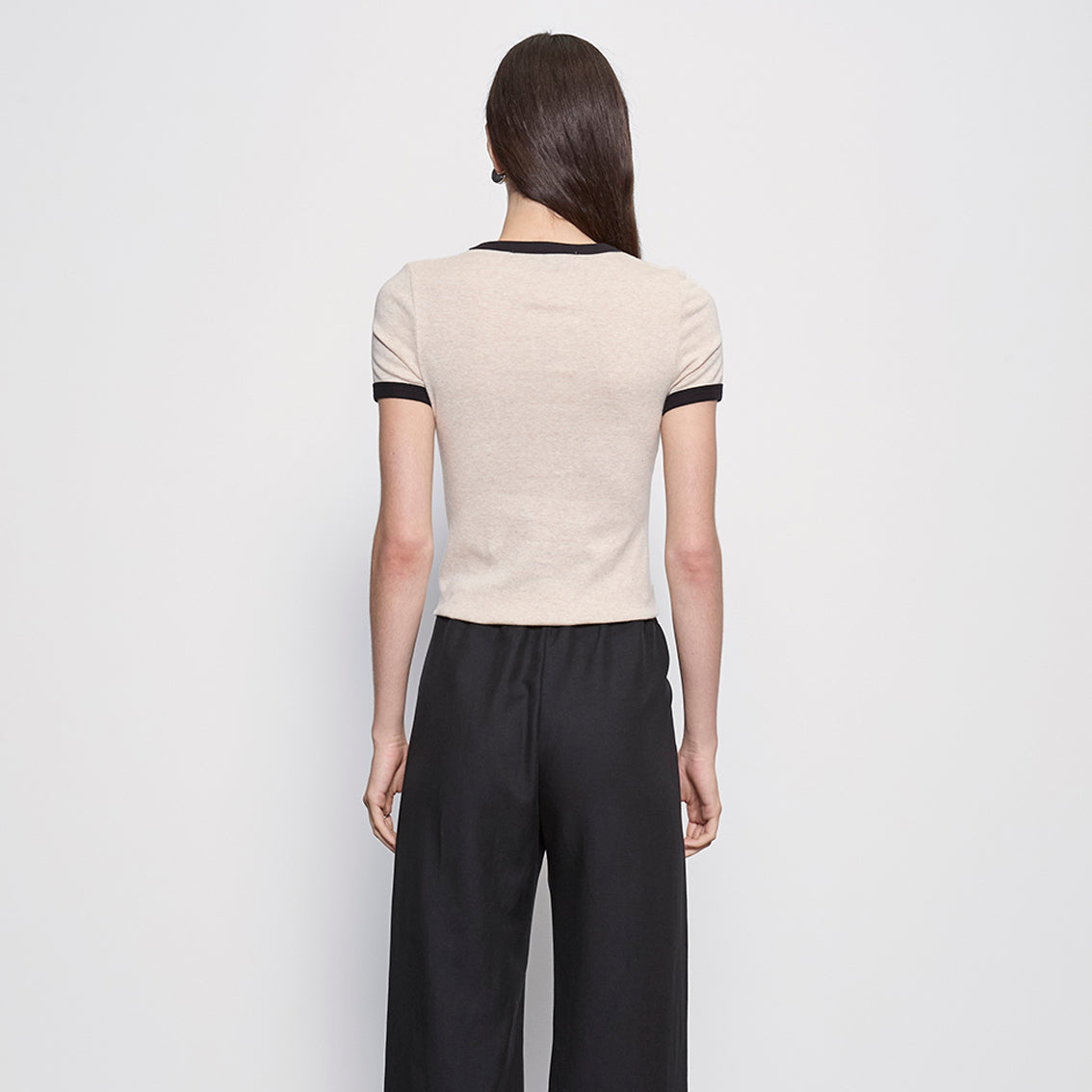 Fashionista Heaven Cotton Ringer Top — Elin