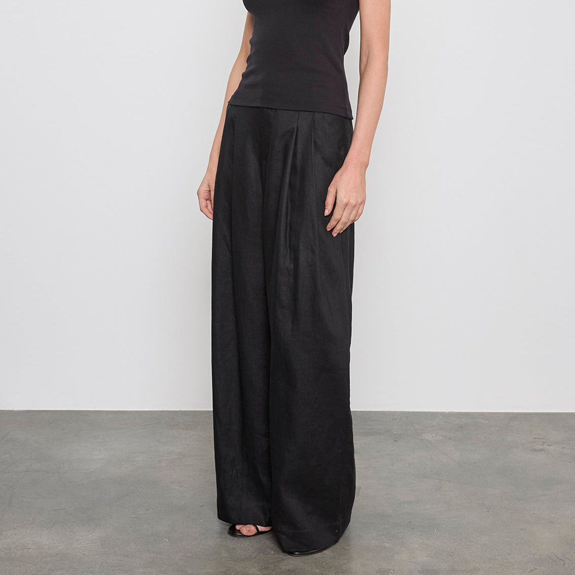 Linen Easy Trouser — Celeste