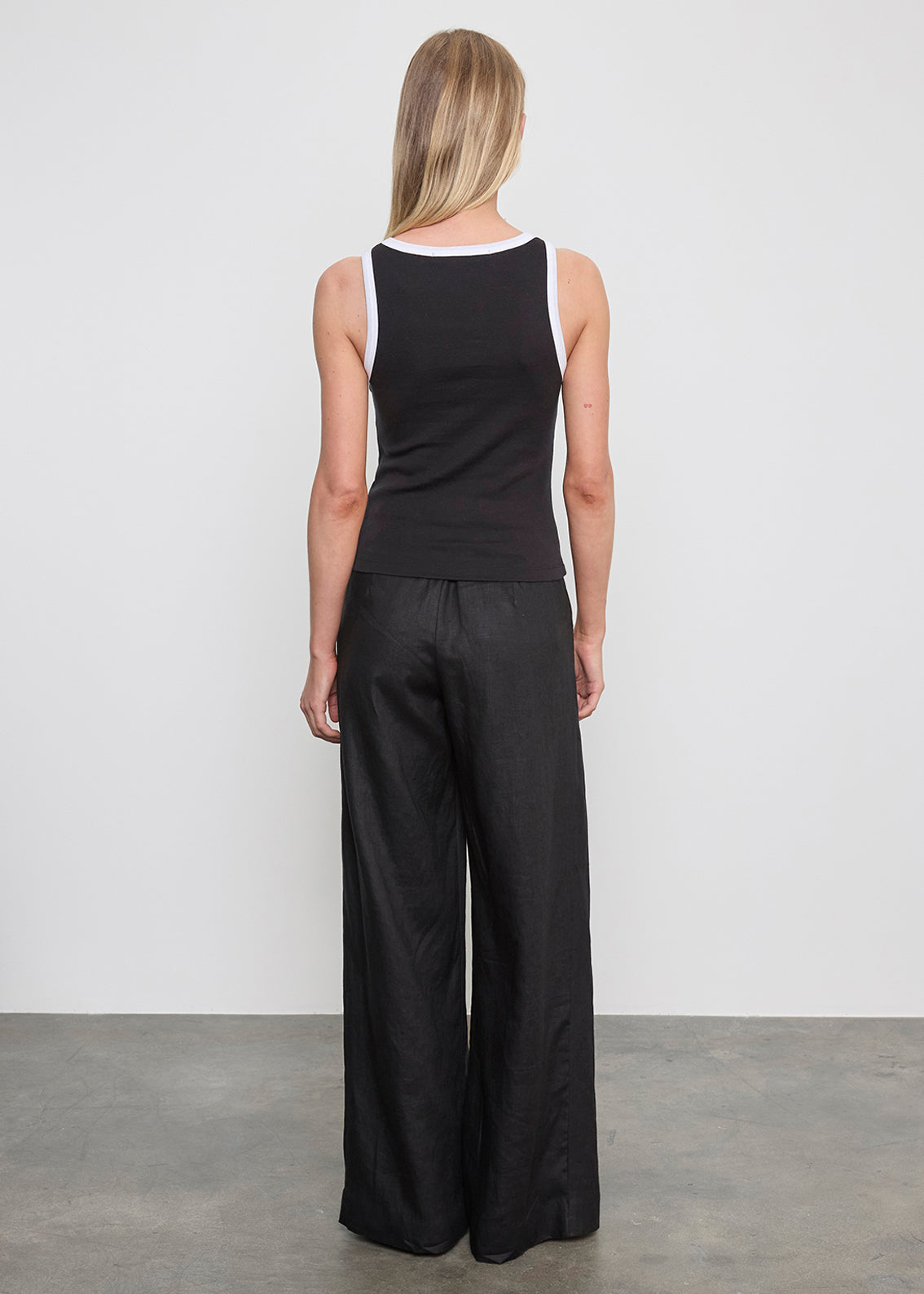 Linen Easy Trouser — Celeste