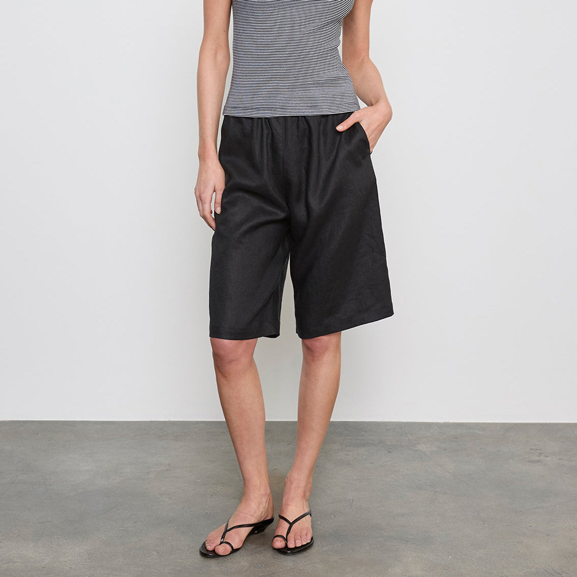 Fashionista Heaven Linen Bermuda Short — Aria