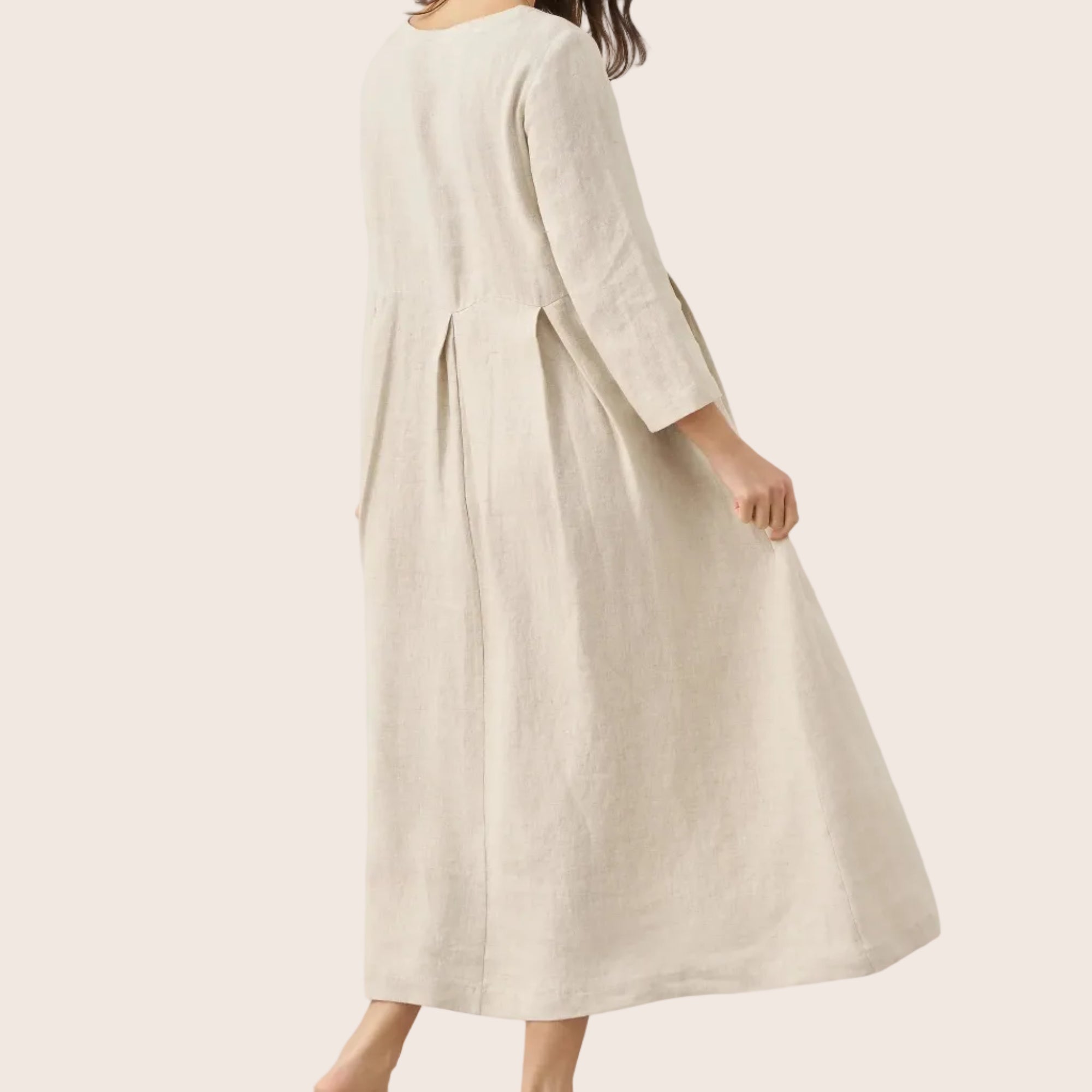 Linen Bateau Neck Dress — Abigail